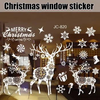 

1 roll Christmas Snowflake Animal Sticker Glass Window Winter Party DIY Decoration Sticker Creative home decoration