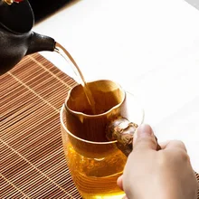 Ситечки для чая из бамбукового корня с ручкой, ложка пуэр, зеленый, черный, аксессуары для чая кунг-фу, семейный подарок