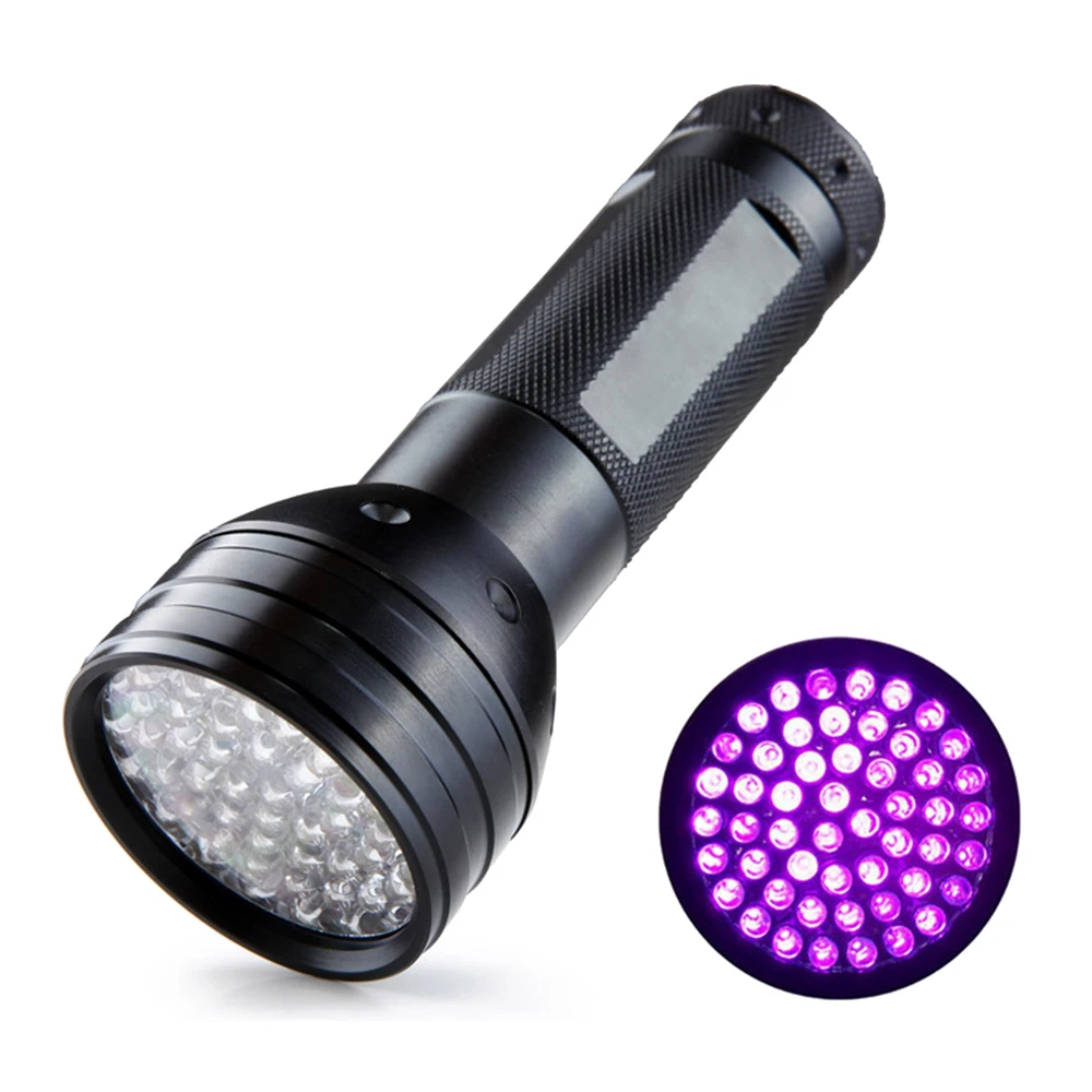 New UV Light 51 LED UV Light 395nm LED UV Flashlight Torch Light Safety UV Detection Tactical Torch Lantern Camping