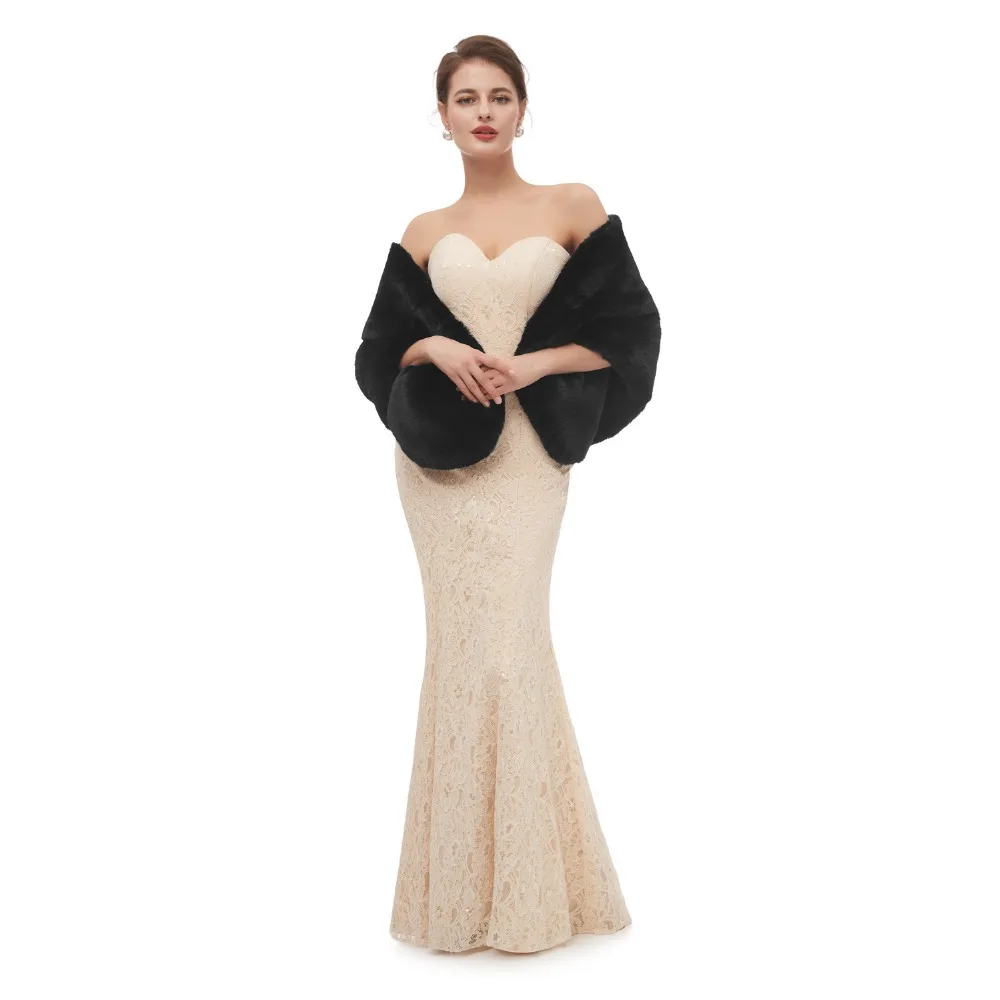 H& S BRIDAL черная зимняя теплая шаль из искусственного меха бордового цвета, 15 цветов, меховая накидка, накидка для свадьбы, вечеринки