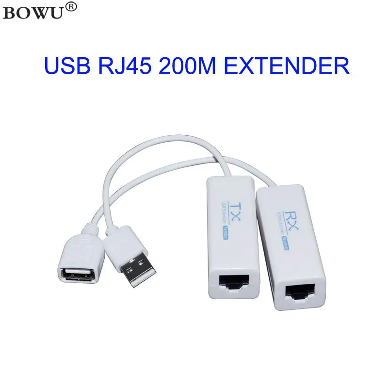 USB OVER CAT5E CAT6 RJ45 CABLE EXTENDER EXTENSION ADAPTER CONVERTER