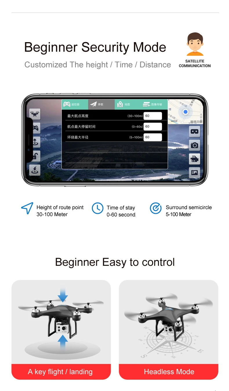 S2 Дрон с gps с 5G WiFi 1080P HD широкоугольная электронная камера gps Intellgent следующий Квадрокоптер Fly 18 mins игрушка VS F11 SG906