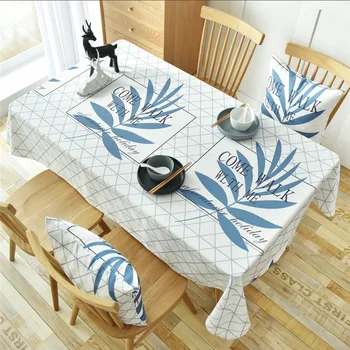 

Plant Patterns Rectangular Tablecloth Rectangula Leaves Coffee Table Cloth TV Cabinet for Living Room Deco ZB-HM297#30