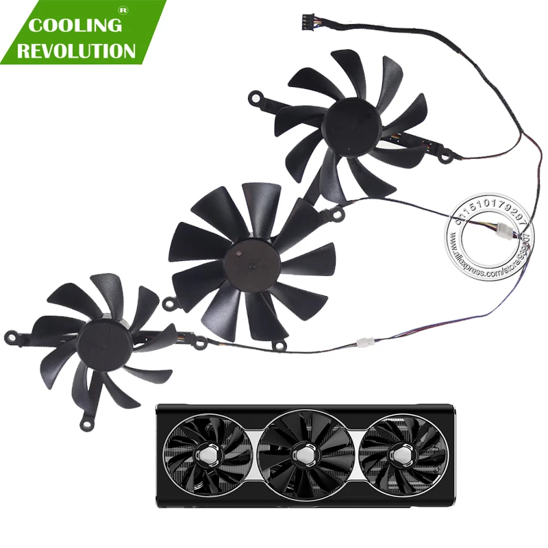Placa Gráfica para Xfx Radeon rx 5700 xt Thicc Iii Ultra Rx57xt8tbd8 Cf9015h12s Cf1015h12s Dc12v fã da