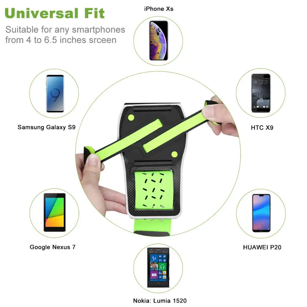 Универсальный держатель спортивный браслет для телефона для бега для всех телефонов 4~ 6,5 Дюймов