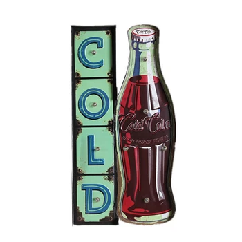 

American Country Retro Wrought Iron Wall Decoration Lighting Bar Cafe LED Lights Indicator Signs Billboards Wall Decoration Orna