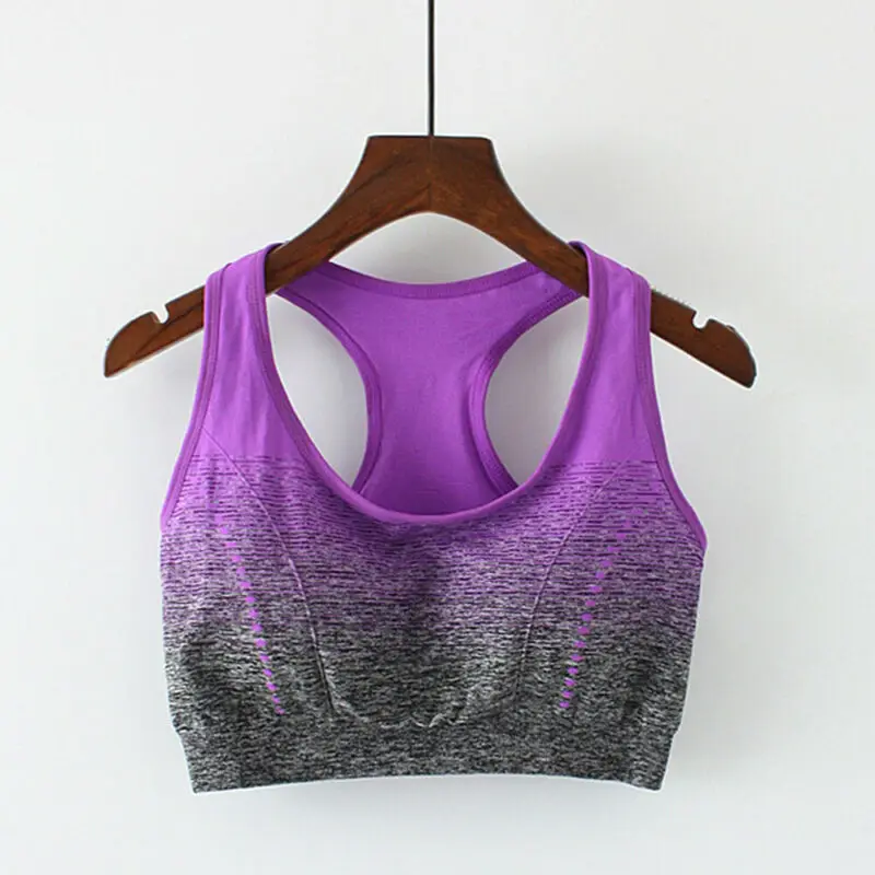 

2019 Fashion Trend Women Ladies Sports Running Bra Crop Top Vest Stretch Bras Shaper Padded Summer Exercise GYM Casual Tanks