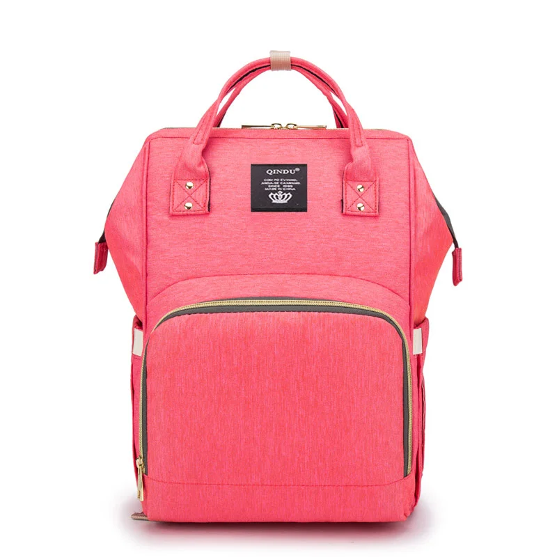 Сумки для беременных Горячая мама коляска сумка для подгузников рюкзак многофункциональная сумка для мам большая и водонепроницаемая сумка для пеленания ребенка бесплатные подарки - Color: Pink