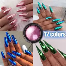 Dip порошок Набор ногтей Блеск французский лак для ногтей УФ украшения хром голографический Маникюр пигмент погружение пудра для ногтей искусство