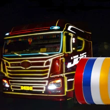 1 рулон, креативная Светоотражающая наклейка для грузовика, автомобиля, мотоцикла, электровелосипеда, украшения для тела, Предупреждение ющая лента, наклейка для ступицы, сделанная с 3 м