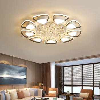 

FANPINFANDO modern led chandelier lighting for living room bedroom Crystal ceiling chandeliers kitchen suspension lamps