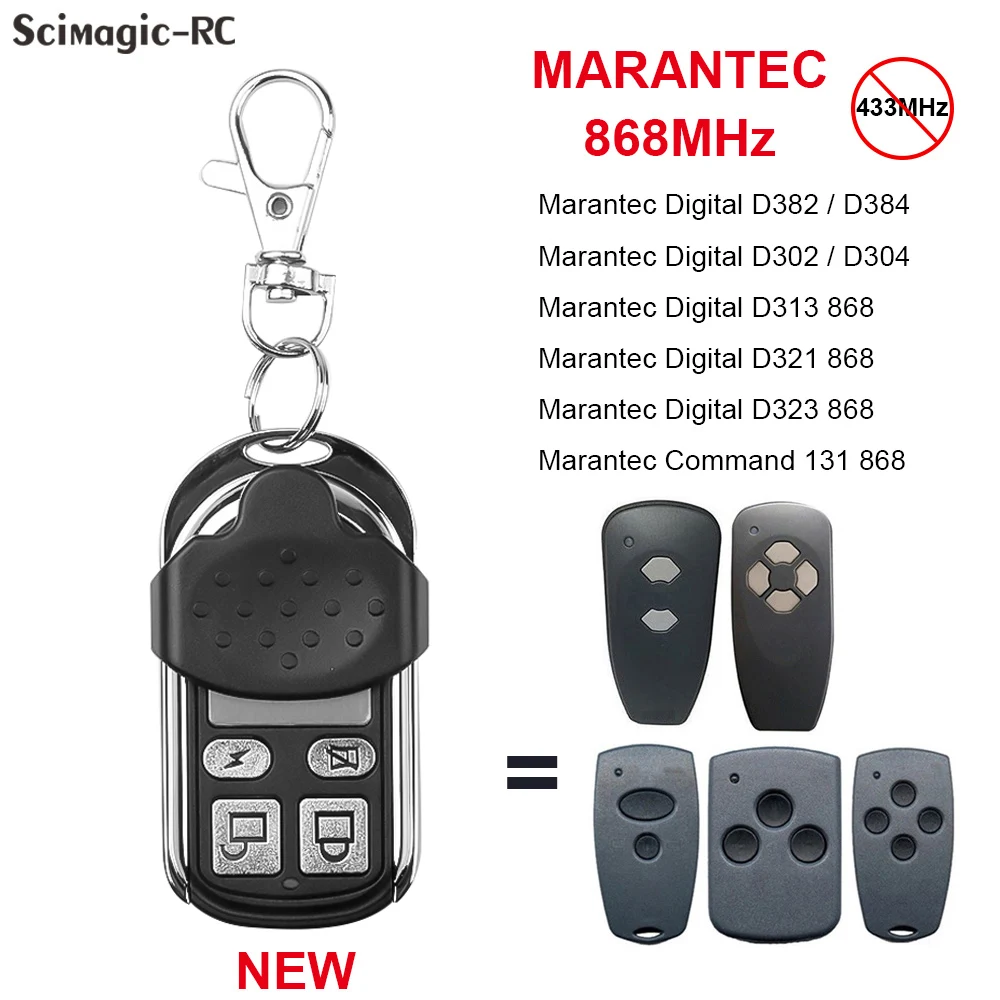 Télécommande de remplacement contrôle pour MARANTEC D382/D384/D323/D321/D313/131 