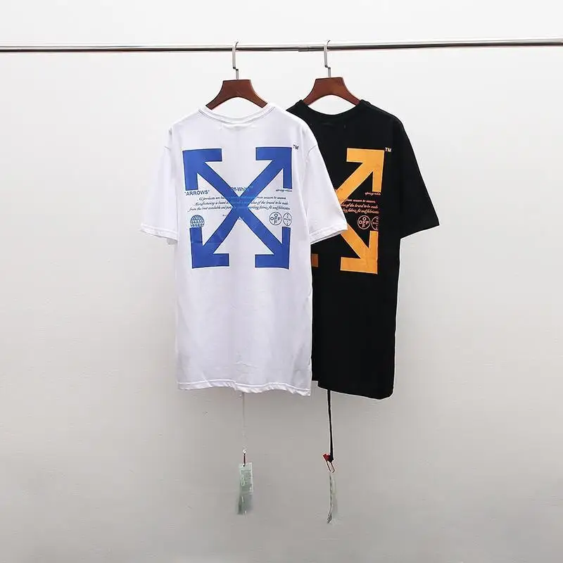 Off-white новая футболка с короткими рукавами и буквенным принтом со стрелками, 19ss, уличная мужская пара в стиле хип-хоп