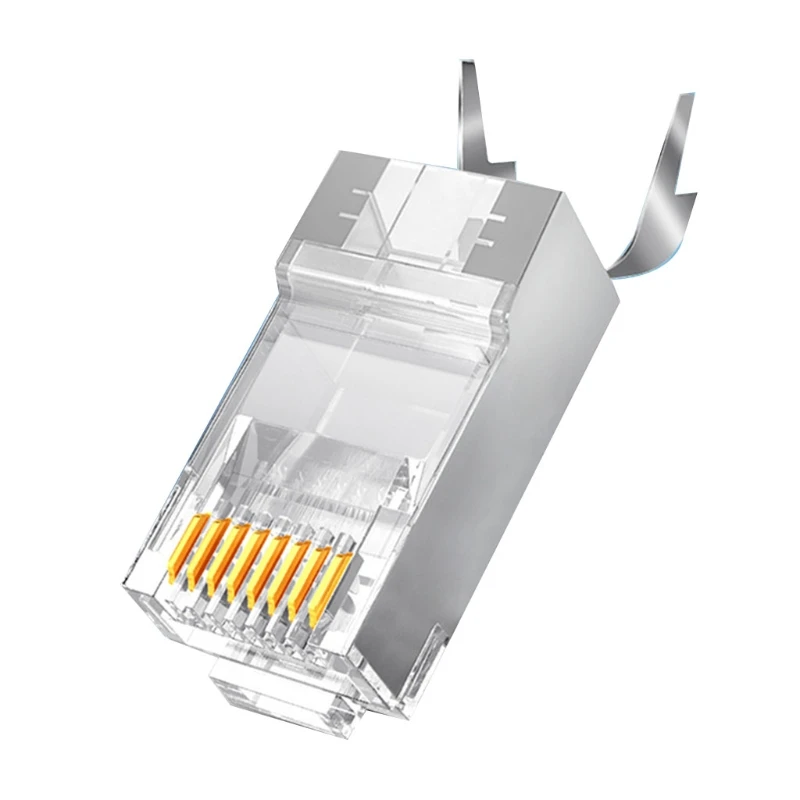 PC Ethernet Cable Network Connector Shielded Clear Modular Accessories Plug 2021 New