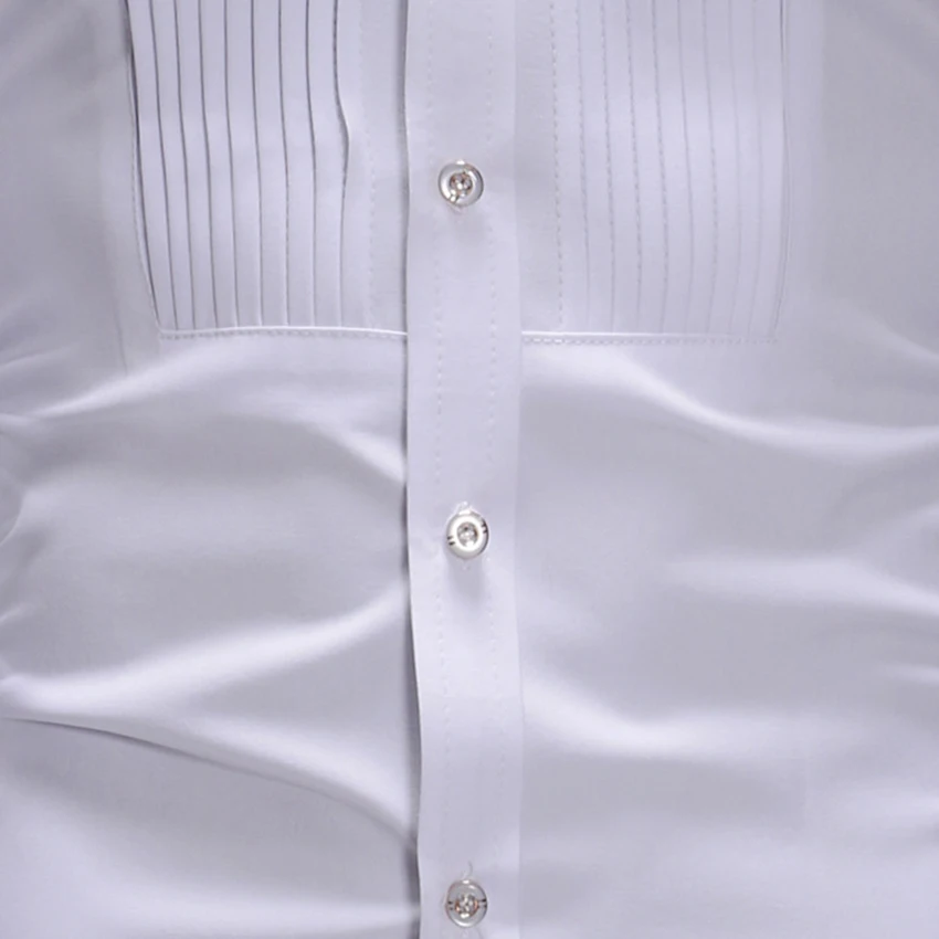 Men shirt long sleeve cotton fashion simple Fitness Solid color Stand collar shirt Male casual pleated long sleeve shirt Clothes