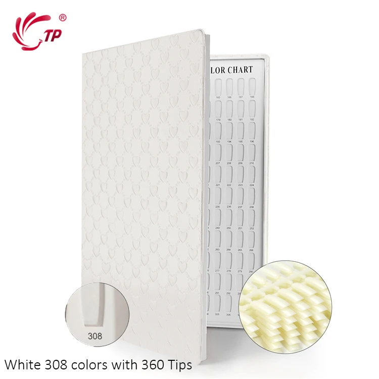 Nail Tip Display Book with Leather Cover and Gel Polish Swatch Holder