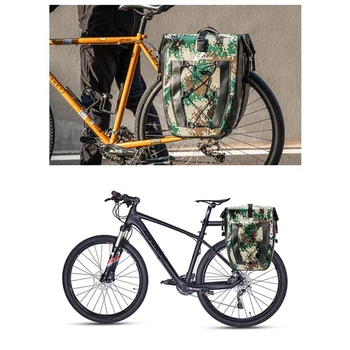 

HOT-Bike Pannier Bag Waterproof Bike Saddle Bag Extensible Bicycle Rear Seat Bag Bike Accessories for Riding Cycling