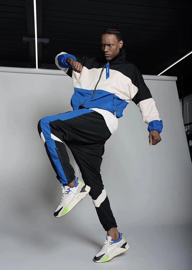 

Daniel Patrick color matching Drawstring sweatpants 19SS high street men and women Daniel Patrick loose beam foot sports pants