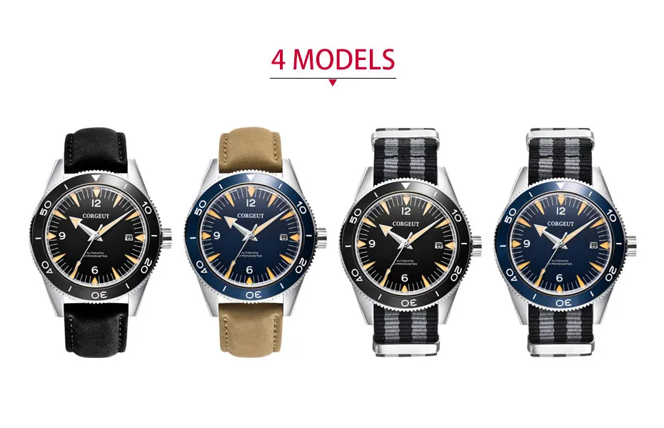 Corgeut Luxus Marke Seepferdchen Mechanische Uhr mashner Automatische спортивные часы мужские дизайнерские Leder Mechanische Handgelenk