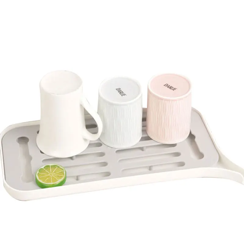 Белый Practical Convenient Drainage Rack Multi-Function Kitchen Dishes Double Layer Drainage Tray Fruit Storage Water Drain Shelf n n - Цвет: Белый