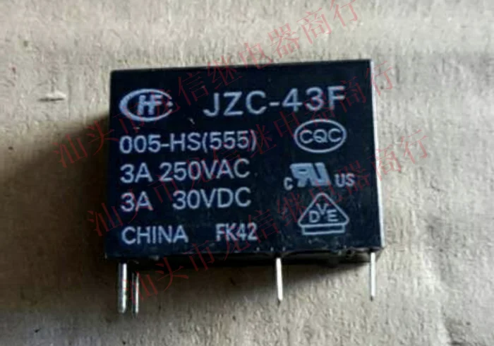 5 шт./лот реле JZC 43F 012 HS 024 (555) 4PIN нормально разомкнутый 5A Новый и оригинальный|Реле| |