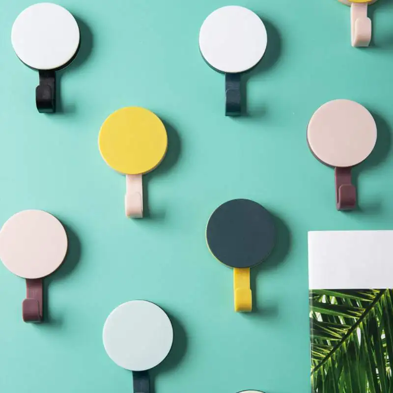 

8Pcs/set Nordic Wall Self-Adhesive Hook Bathroom Clothes Towel Key Hat Storage Rack Hook For Home Decorative Hanger