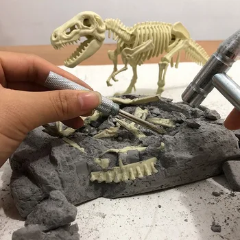 

Imitation Dinosaurs Fossil Excavation Archaeological Toy Model DIY Dinosaur Bone Skeleton Hand-Assembled Model