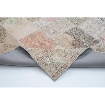 

173x243 Cm Beige Handmade Patchwork Rug-6x8 Ft