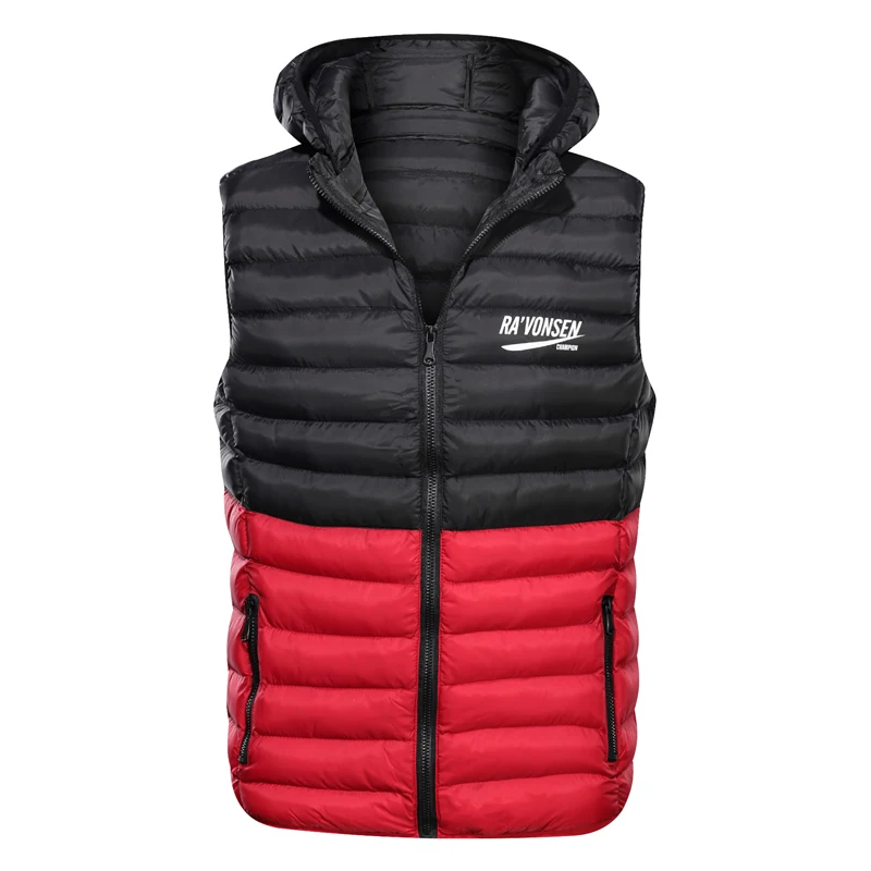 Жилет с хлопковой подкладкой для мужчин, жилет для мужчин, мужские зимние куртки без рукавов, мужской пуховый жилет, мужские теплые толстые пальто с капюшоном - Цвет: Black MG7565
