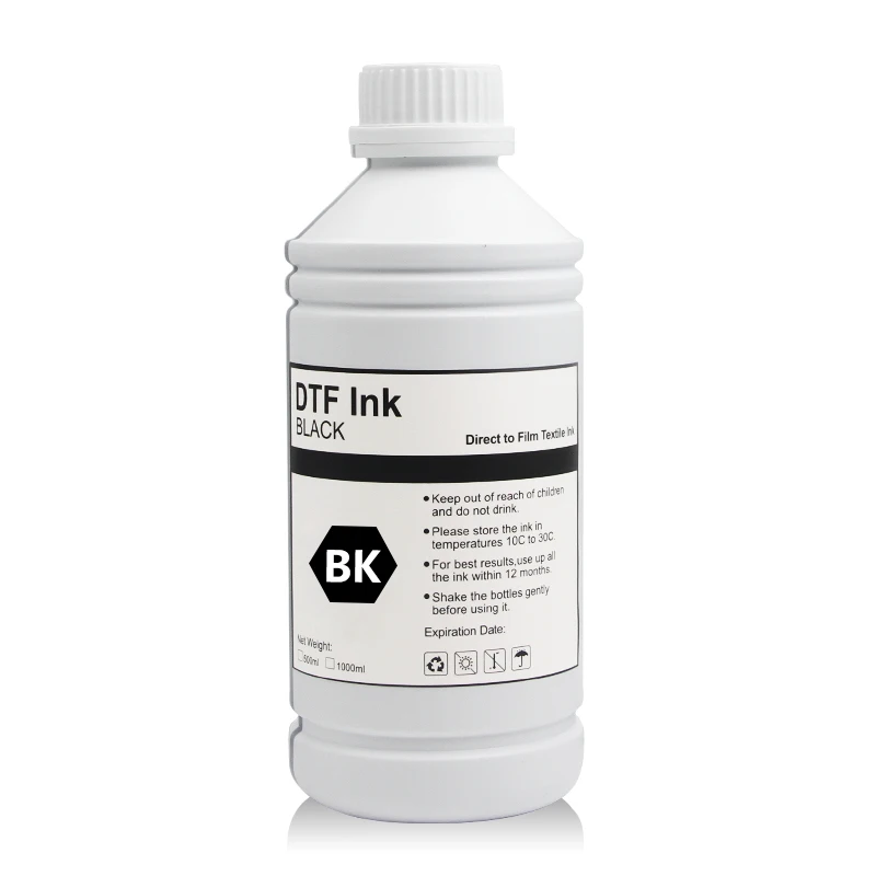 1000ML DTF INK 5 color available For Direct printer film heat transfer for PET Film hot melt powder transfer film