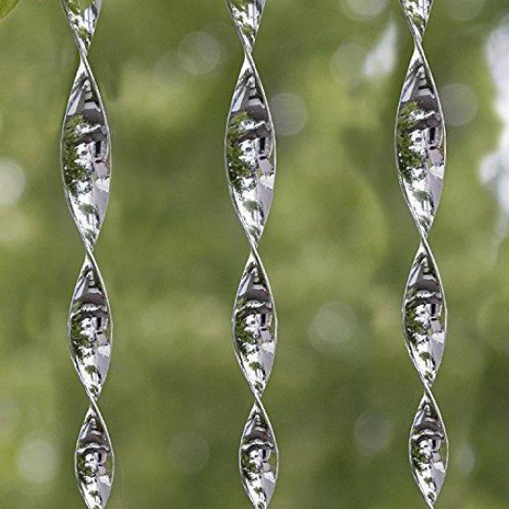 Effective Silver Bird Repellent Reflective Scare Rod with Hanging Hooks Protection Agricultural Tool 29cm Garden Supplies