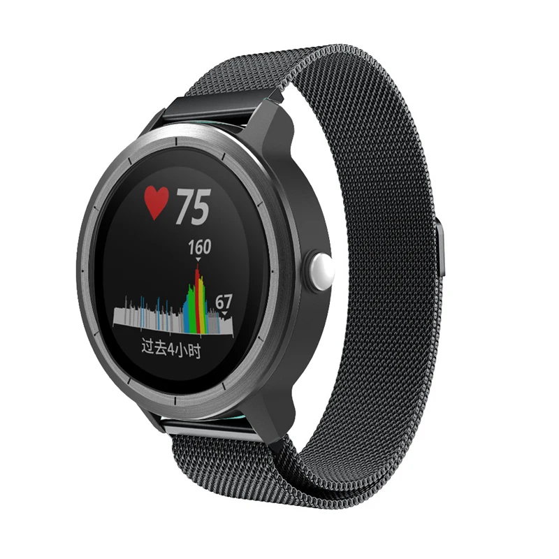 Milans ремешок для часов Ремешок для Garmin Vivoactive3 SmartWatch Браслет для Garmin Vivoactive 3 HR Forerunner 645 нержавеющая сталь