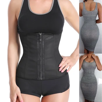 

Plus Size Latex Corset Waist Trainers Latex Belly Waist Silm Belt Women Body Shaper Tummy Control Girdle Cintas Redutoras Bones