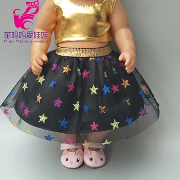 

For 17 inch baby doll dress for 43cm doll clothes pants children girl doll wear accessories