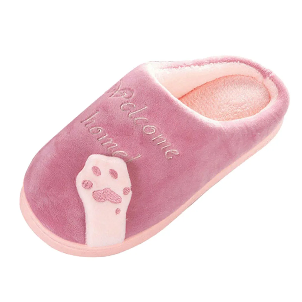 Kids Baby Boys Girls Winter Slippers Cartoon Cat Non-slip Home Indoors Shoes Warm Casual kids shoes pantuflas Sapato Infantil