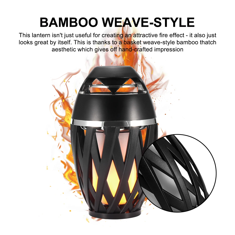 USB Led Flame Light Bluetooth Speaker Outdoor Portable Led Flame