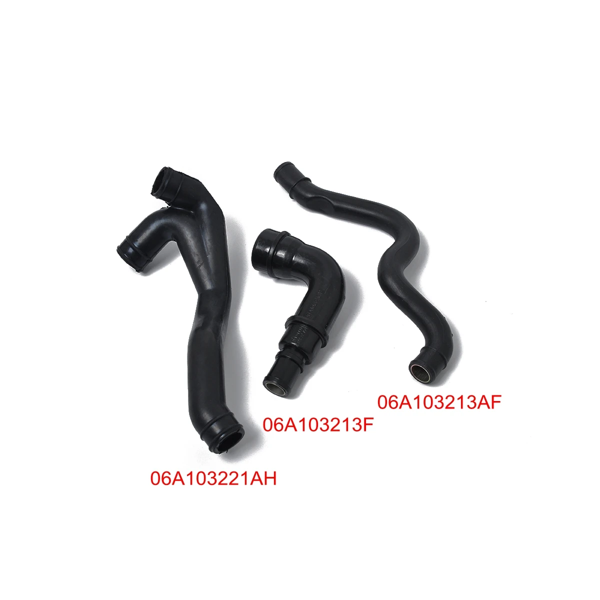Подходит для широкой жизни для Jetta Golf MK4 Passat Audi 1,8 T 06A103213F 06A103213AF 06A103221AH Дыхательный Шланг Картера 3 шт - Color: Black