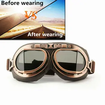 

Motorcycle Vintage Glasses Pilot Helmet Steampunk Copper Motorcycle Goggle ATV Motorcross Driving Glasses Dirt Biker Goggles