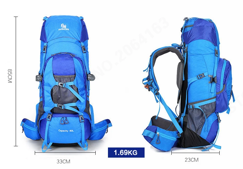 80L Large Capacity RucksacksOutdoor Backpack Climbing Backpacks Hiking Big Sport Bag Travel Bag Mountain Men Waterproof  Bags