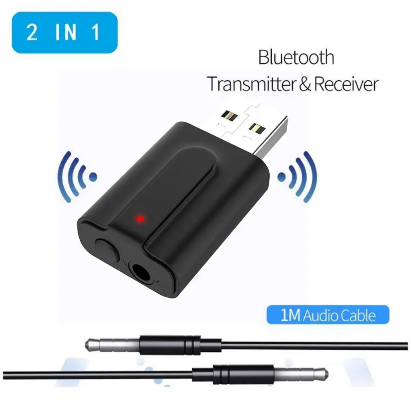 

For Bluetooth 5.0 USB Speaker Headphone Adapter 2-in-1 Music Audio Transceiver Receiver Transmitter