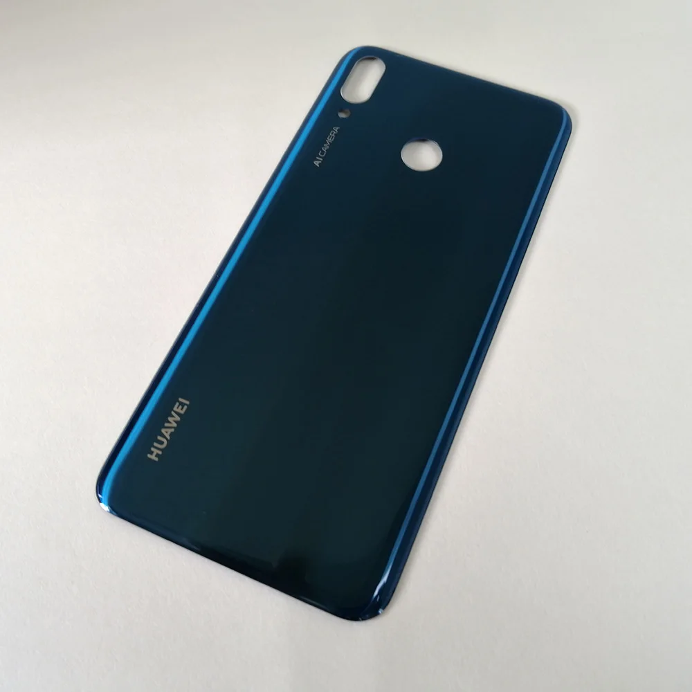 Huawei Y9 крышка батареи Пластиковый Корпус задней двери задняя крышка для huawei Y9 крышка батареи Запасная часть - Цвет: Blue for Y9 2019