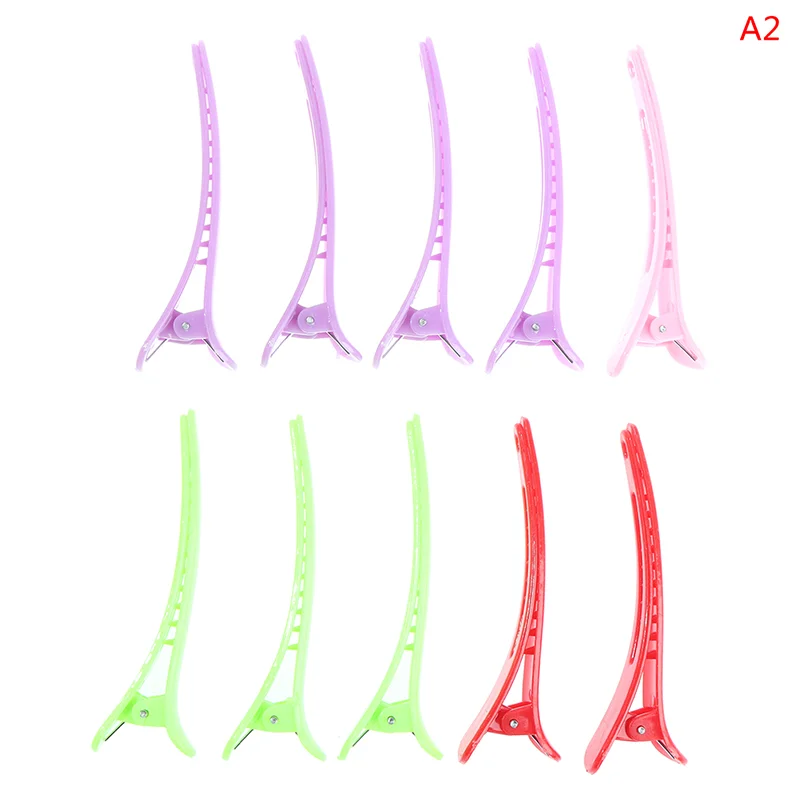 10 stücke Professional Basic Haar Grip Clips Kunststoff Salon Styling Entenschnabel Clip Friseur Schnitte Schneiden Haar Klemmen Clip – Detail 6
