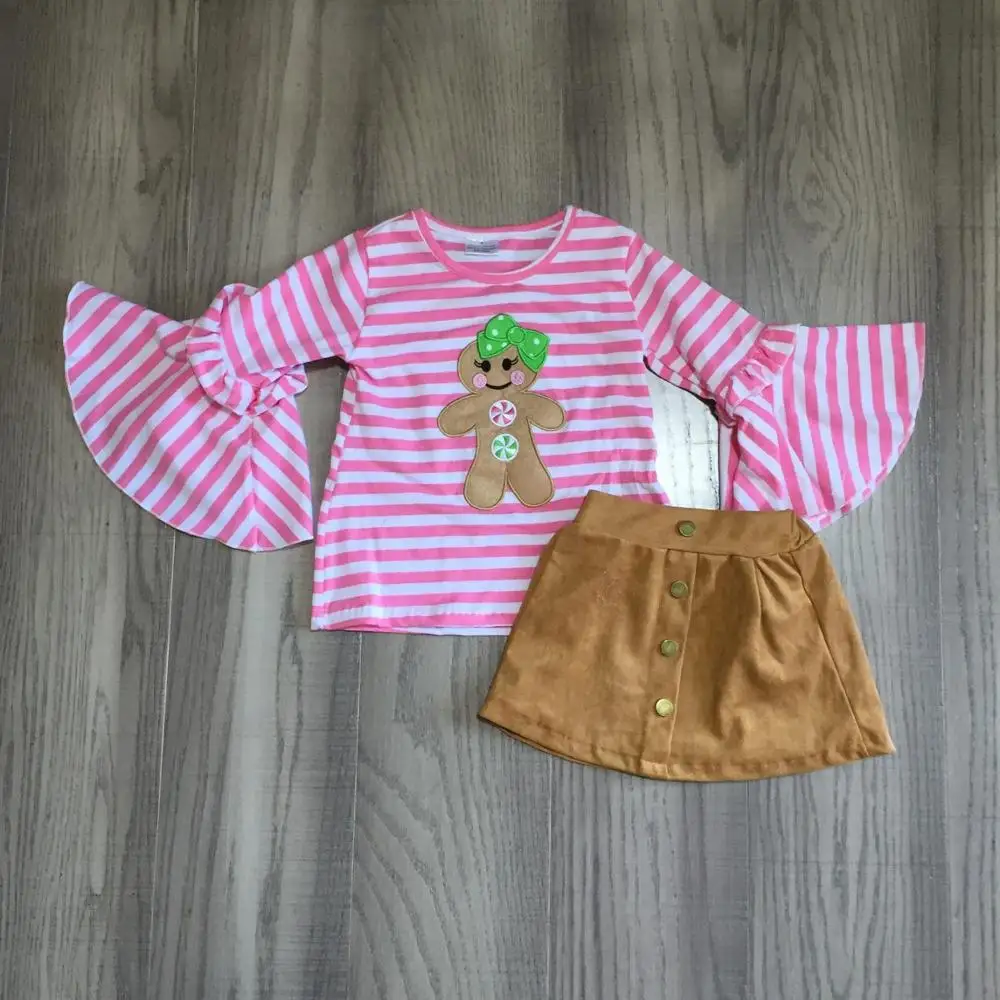 Рождественская зимняя одежда для маленьких девочек Girlymax детская хлопковый топ с