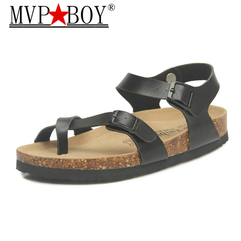 

MVP BOY New 2018 summer Top quality woman flats sandals Cork slippers unisex casual sandals shoes size 35-43 pink white black
