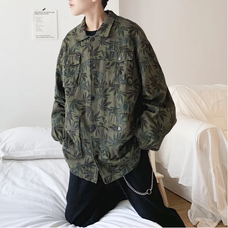 Black Friday Autumn New Jacket Men Fashion Printing Casual Military Wind Cotton Jacket Coat Men Streetwear Hip Hop Loose Bomber Jacket M-2XL