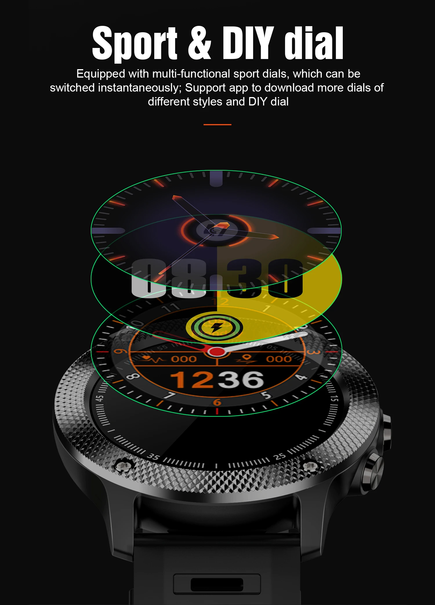 STrollAR Men Smartwatches 2021 30M Waterproof 12 Sport modes Fitness Tracker Clock Smart Watch for Android IOS Xiaomi Huawei
