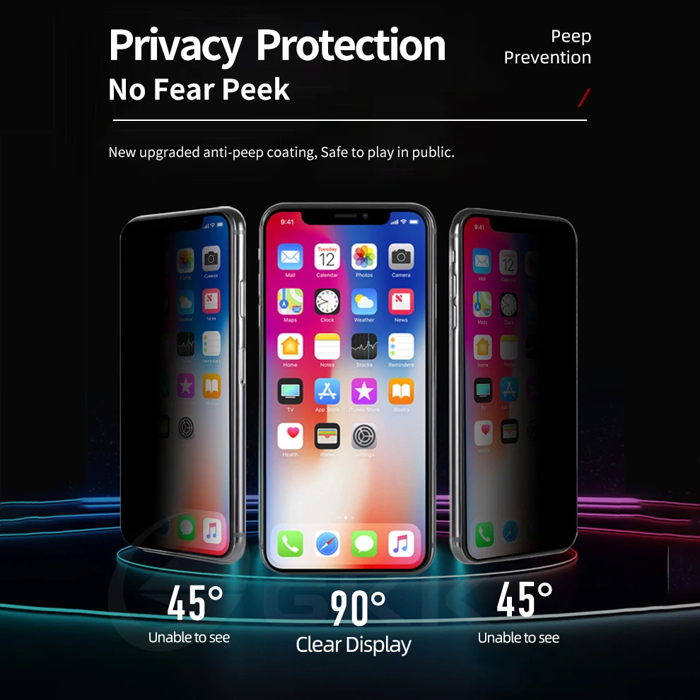 GKK 3D антишпионское закаленное стекло для huawei P20 P30 Pro lite P Smart Y9 Prime Защита экрана для Honor 8X20 lite