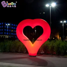 Украшения на День святого Валентина, 2,4 м, надувные светодиодные лампы в форме сердца, вечерние/стоячие игрушки в форме сердца