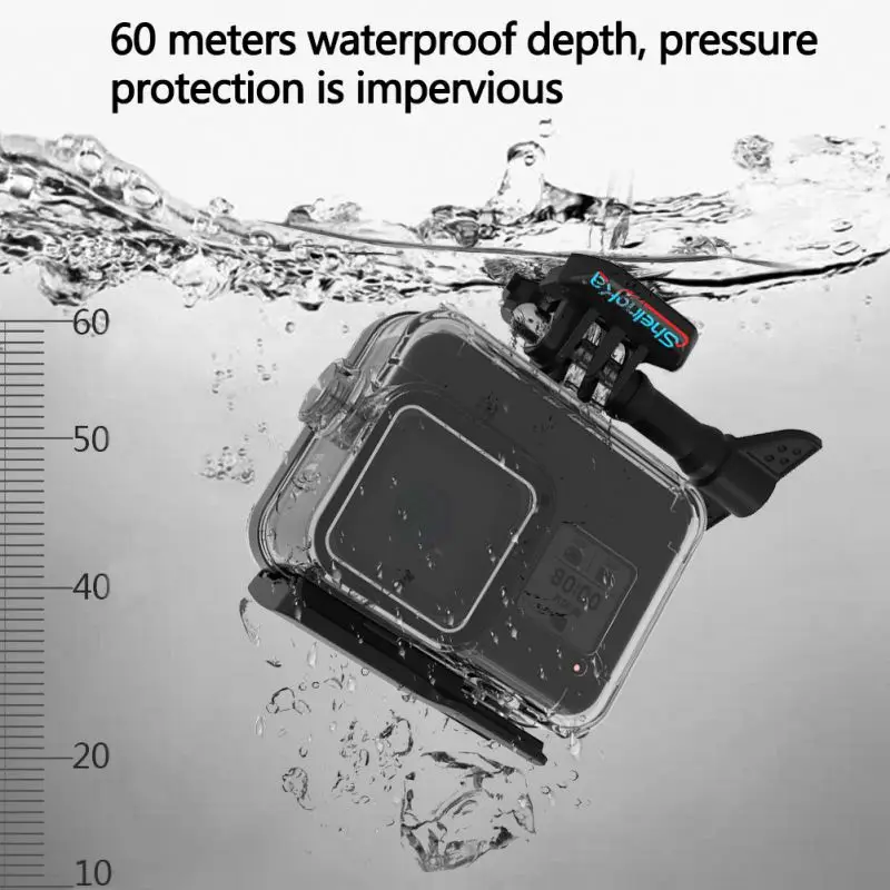 Waterproof Cases For Gopro Hero 8 Sports Camera Waterproof Cases Gopro 8 Sports Action Video Cameras Accessories for Diving