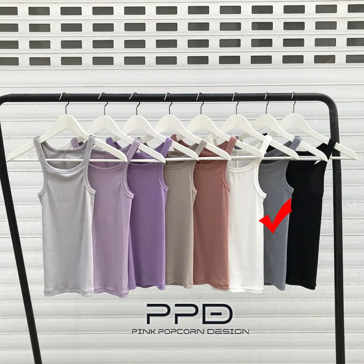Color-7 After splicing the stars with the same paragraph high-elastic thread vest sling - Цвет: Color-7